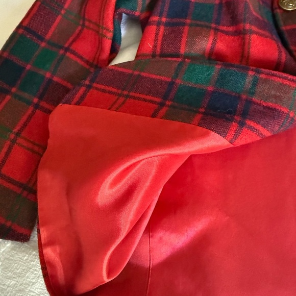 Sears Vintage Pooh Limited Edition Red and Green Blazer Classic Plaid Wool-Blend - Picture 9 of 9